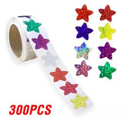 100-500pcs Glitter Star Stickers for Kids School Teacher Reward Sticker Party Decor Small Business Label Scrapbooking Stickers (Online Order Only)
