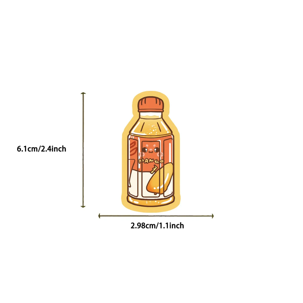 50Pcs Ins Summer Drink Cartoon Stickers For Water Bottle Aesthetic Decals for Laptop Bicycle Skateboard Luggage Kids Toy﻿ (ONLINE ORDER ONLY)