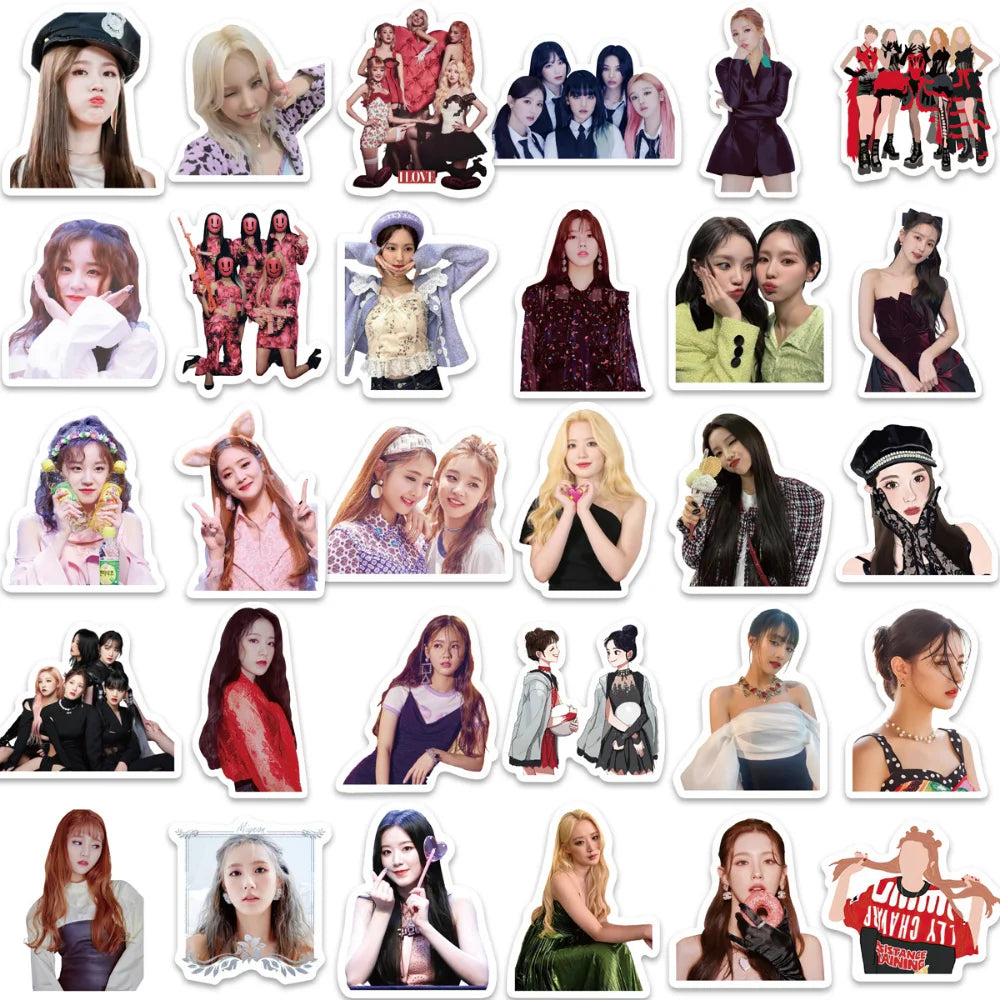 10/50pcs/set (G)I-DLE Graffiti Stickers Korean Girl Group Stickers Lomo Cards GIDLE Album Girls I Burn Photo Card Postcard (ONLINE ORDER ONLY)
