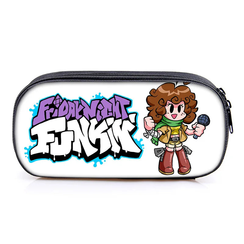 Children Friday Night Funkin Pencil Box Boys Girls Kids Anime Pencil Case Students Cartoon Pen Bags Teenagers Stationery Bags (Online Order Only)