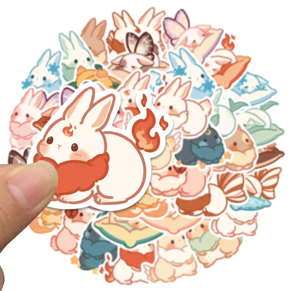 10/20/40PCS Cartoon Cute Rabbit Bunny Sticker Packs (ONLINE ORDER ONLY)
