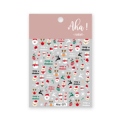Christmas Greenery Nail Stickers Xmas Holly Animal Penguin Candy Winter Sliders Decor 2024 Holiday Decals Manicure Tips Foils *& (ONLINE ORDER ONLY)