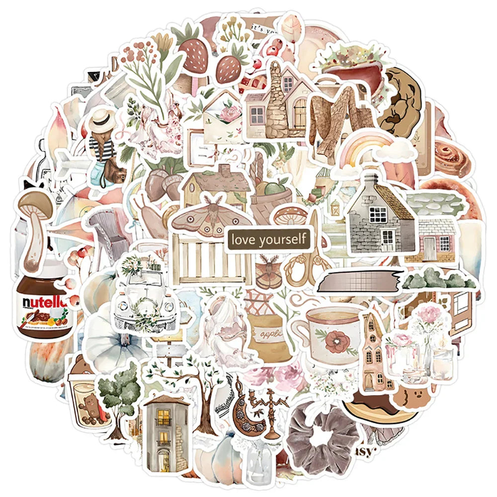 Vintage Cartoon Stickers 10/30/50/120PCS for Skateboard, Notebook, Luggage, Phone, Fridge, Bike, Kid Decals (ONLINE ORDER ONLY)