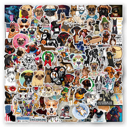 10/30/50/100pcs Mix Funny Dog Animal Cartoon Stickers Kids Toy DIY Laptop Bike Guitar Notebook Phone Classic Toy Decal Sticker (Online Order Only)