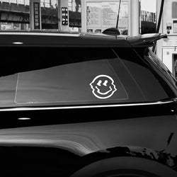 Smiling Face Stickers，Brighten Up Your Car with a cute & funny Cartoon Twisted Smiling Face Sticker! (ONLINE ORDER ONLY)