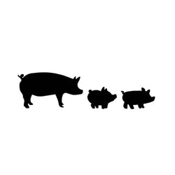 Decor MotorcycleDecals Fun Pig Family Decorative Accessories Creative Sunscreen Waterproof PVC Car Stickers (Online Order Only)