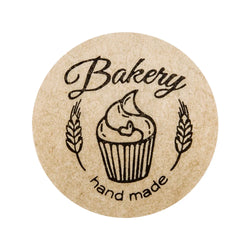 100-500pcs Kraft Paper "bakery"hand Made Stickers Scrapbooking For Cookie Boxes Seal Labels Sticker Cute Stationery Sticker 1in (ONLINE ORDER ONLY)