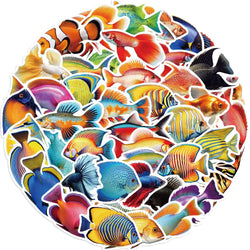 Cartoon Fish Stickers 10/30/50Pcs for Laptop, Suitcase, Luggage, Fridge, Phone, Car (ONLINE ORDER ONLY)