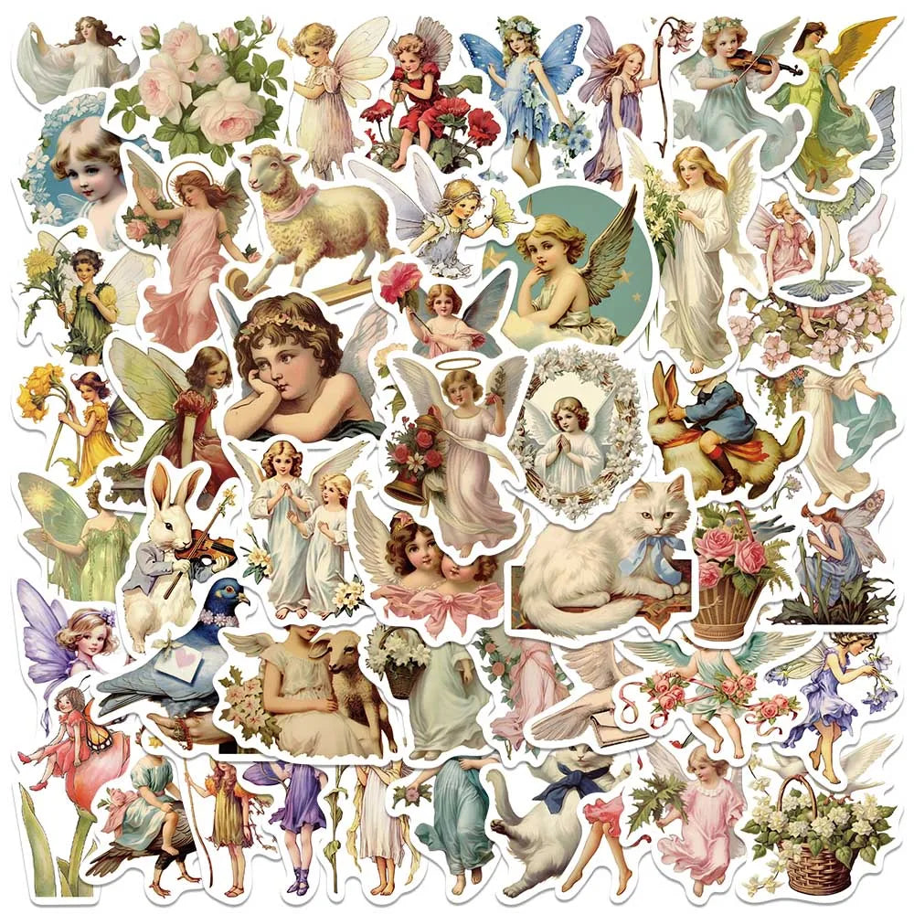 50PCS Fairy Tale Elf Stickers for Kids DIY Laptop Skateboard Scrapbook Decals (ONLINE ORDER ONLY)