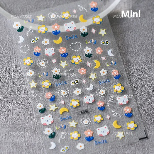 Retro Flowers Petal Pearl Rhinestones Halo Dyeing Chic Daisy Vintage Gold Foil  Floral Designs Nail Art Stickers Manicure Decals (ONLINE ORDER ONLY)
