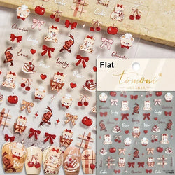 Lovely Dog Puppy Dream Heart Flower Star Pizza Food Sugar Skewers Strawberry Desserts Adhesive Nail Art Stickers Manicure Decals (Online Order Only)