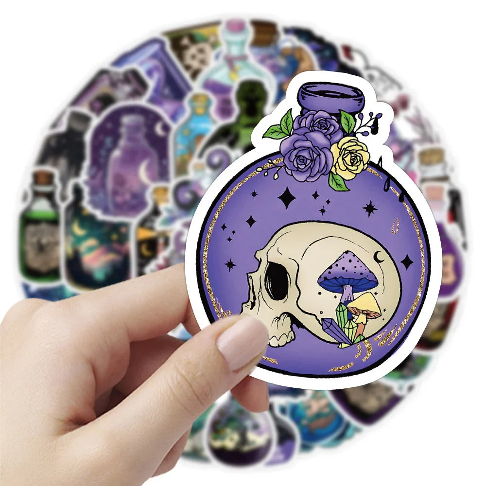 10/30/50pcs Cool Gothic Horror Magic Graffiti Stickers Decals Kids Toys Guitar Laptop Fridge Phone Cartoon Waterproof Sticker (Online Order Only)