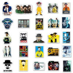 10/30/50pcs TV Series Breaking Bad Graffiti Stickers Decals  Travel Luggage Laptop Skateboard Helmet Car Cool Sticker Kids Toy (ONLINE ORDER ONLY)