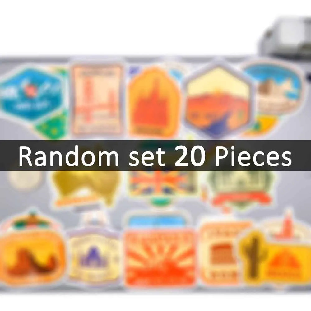20/30/50Pieces Air Journey City Landscape Retro Poster Travel Stickers for Kids Scrapbook Luggage Bike Car Phone Laptop Sticker (Online Order Only)