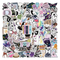 10/30/50/100PCS Bohemian Apothecary Lucky Crystal Witch Art Sticker Packs (Online Order Only)
