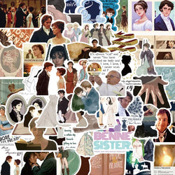 Pride and Prejudice Cartoon Stickers Pack for Laptop, Phone, Water Bottle, Suitcase, Scooter, Refrigerator (Online Order Only)