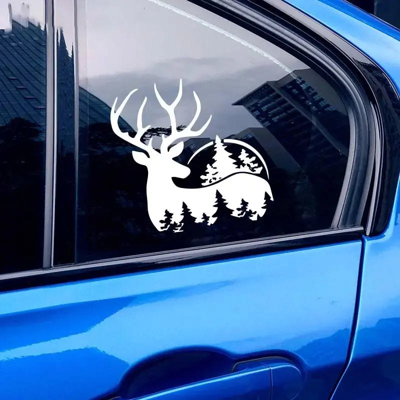 Deer & woods Stickers Forest Animals Self-adhesive Vinyl Car Decals，Perfect for Automobiles, Motorcycles, Trucks & Laptops! (ONLINE ORDER ONLY)