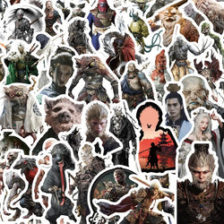 55pcs Black Myth: Wukong Stickers for Luggage, Water Cup, Phone, Laptop, Scooter, Refrigerator (Online Order Only)