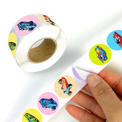 500PCS Cartoon Speed Car Sticky Paper Sticker Labels Thank You Sticker Sealing Stationery Supplies DIY Decoration Scrapbooking (ONLINE ORDER ONLY)