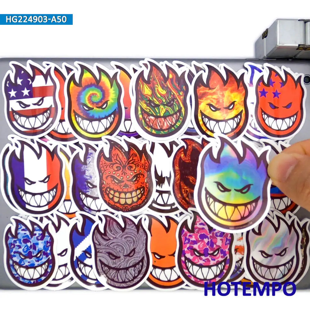 20/30/50Pieces Funny Spitfire Decals Street Graffiti Retro Stickers for Laptop Phone Motorcycle Car BMX Bike Skateboard Sticker (Online Order Only)