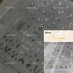 French Lines Gemstone Necklace Gilding Light Luxury Pearl Self Adhesive Nail Art Decorations Stickers Manicure Decals Wholesale (ONLINE ORDER ONLY)