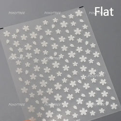 Romantic Cherry Blossom Sakura Flower Petal Leaf Self Adhesive Nail Art Stickers Rhinestone Shiny Flat Petalage Manicure Decals (ONLINE ORDER ONLY)