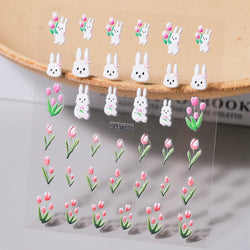 1Sheet Valentine's Day Decals 5D Nail Art Stickers Heart Self-Adhesive Slider Love Letters DIY Manicure Accessories "Dopamine" % (ONLINE ORDER ONLY)