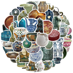 Retro Cultural Relics Stickers for Suitcase, Skateboard, Laptop, Luggage, Fridge, Phone, Car - 10/30/55Pcs (ONLINE ORDER ONLY)