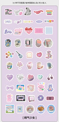 50pcs/lot Korean ins Scrapbook Stickers Life Projector Series Art Craft Sticker Decorative Diary Planner Cute Stationery Sticker (ONLINE ORDER ONLY)