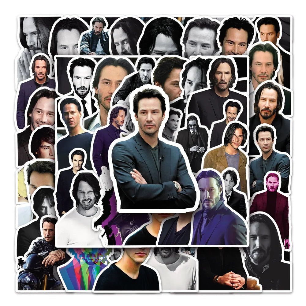 Keanu Reeves Stickers 10/30/50PCS Movie Actor Character Decals for Laptop Phone Luggage Wall (Online Order Only)
