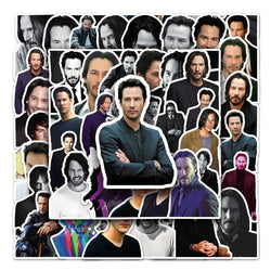 Keanu Reeves Stickers 10/30/50PCS Movie Actor Character Decals for Laptop Phone Luggage Wall (Online Order Only)