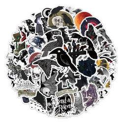 Dark Crow Cartoon Animal Stickers for Phone Laptop Luggage Skateboard - 10/30/50PCS Fun Gift for Kids (Online Order Only)