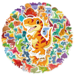 10/30/60PCS Cute Cartoon Dinosaur Stickers Toys Stationery Notebook Skateboard Laptop Fridge Guitar Bottle Car Waterproof Decals (Online Order Only)