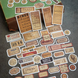31Pcs Tim Holtz Style Number Junk Journal Label Vintage Stickers Retro DIY Album Planner Scrapbooking Material Craft Stickers (ONLINE ORDER ONLY)