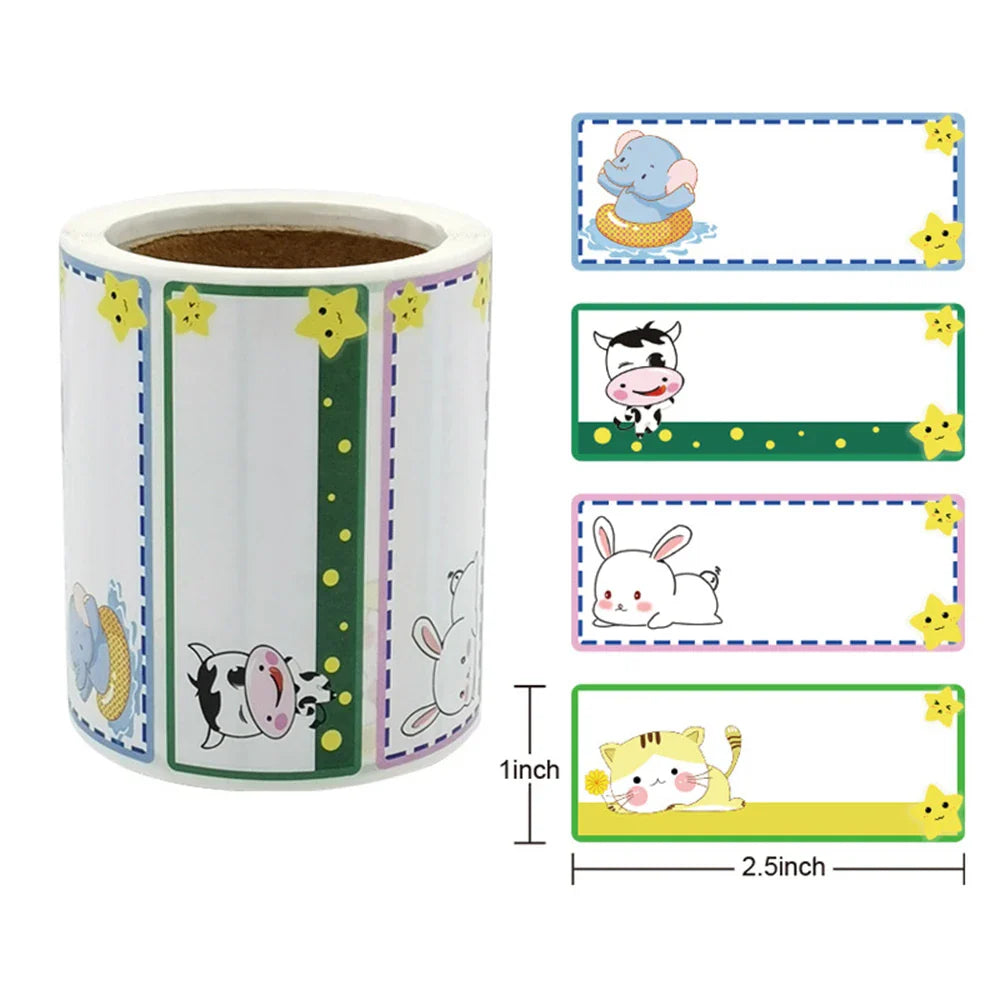 250pcs/roll Name Tag Sticker Personalized Labels Customize Stickers Waterproof Children School Stationery Water Pencil Sticker (ONLINE ORDER ONLY)