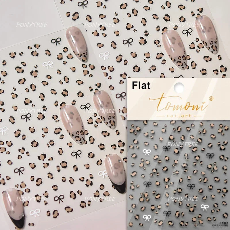 Colourful Tender Bowknot Embossment Shiny Tie Delicate Elegant 3D 5D Self Adhesive Nail Art Stickers Rhinestone Manicure Decals (ONLINE ORDER ONLY)