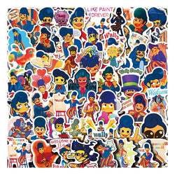 60pcs Wally Darling Cartoon Stickers for Laptop, Phone, Car, Scooter, Suitcase, Water Bottle, Stationery, Refrigerator Decoration (Online Order Only)