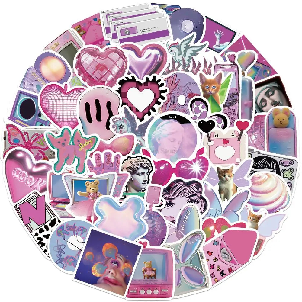VSCO Vintage Stickers Cute Aesthetic Decals for Laptop, Motorcycle, Scrapbook, Diary (Online Order Only)