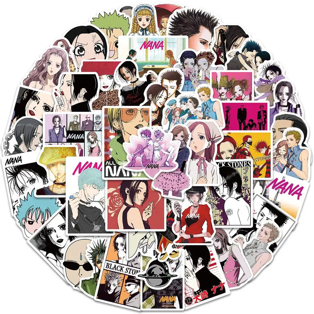 50Pcs NANA Anime Stickers Waterproof for Car, Motorcycle, Phone, Skateboard, Laptop, Luggage Decals (Online Order Only)