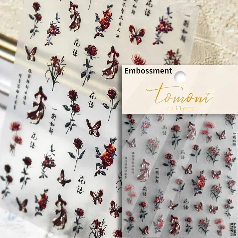 Cat Eye Shiny Blue Purple Spider Cross Love Heart Star Snake Web Jelly Thrilling Nail Art Stickers Manicure Decals Halloween (ONLINE ORDER ONLY)