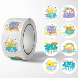 500pcs/roll Cute Cartoon Sealing Stickers Thank you Sticker Envelope Gift Decor Labels Children Stationery Stickers 1 Inch (ONLINE ORDER ONLY)