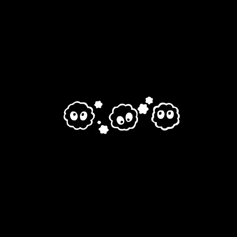 Japanese Anime for Soot Sprite Inspired for Car Stickers Decoration Rearview Mirror External Accessories Waterproof Vinyl Decals (ONLINE ORDER ONLY)