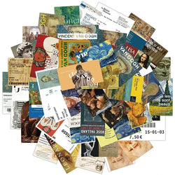 10/30/50PCS Vintage Oil Painting Sticker Aesthetic PVC Children's Stationery Sketchbook Sticky Diary Scrapbook Supplies for Kids (ONLINE ORDER ONLY)