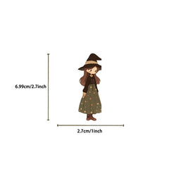 10/30/50PCS Cartoon Q Witch PVC Sticker Aesthetic Children's Korean Decoration Scrapbooking Stationery School Supplies for Kids (ONLINE ORDER ONLY)