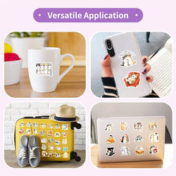 10/30/50PCS Kawaii Anime Cat Colorful PVC Sticker Aesthetic Children's Stationery DIY Decoration Scrapbooking School Supplies (Online Order Only)