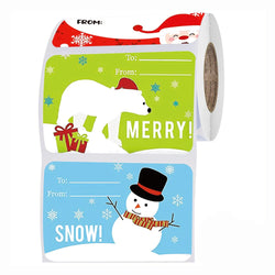 50-250Pcs Christmas Snowman Adhesive Labels Stickers Decoration Paper Scrapbooking Seal Thank You Stickers Stationery Supplies (Online Order Only)