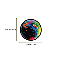10/30/50PCS Black Edged Rainbow PVC Sticker Aesthetic Children's Decoration Scrapbooking Stationery School Supplies for Kids (ONLINE ORDER ONLY)