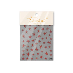 Irregular Stars Red Silver Five-pointed Star Meteor Shiny 5D Self Adhesive Nail Art Stickers Romantic Rhinestone Manicure Decals (ONLINE ORDER ONLY)