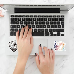 10/50Pcs Motivational Music Stickers Inspirational Phrases DIY Waterproof Phone Notebook Guitar Car Bike Wall Graffiti Decals (Online Order Only)