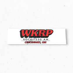 WK RP 1530 AM Cinncinati OHIO bumper sticker - Radio retro style vinyl 80s 90s Scratch Roof Sunscreen (ONLINE ORDER ONLY)